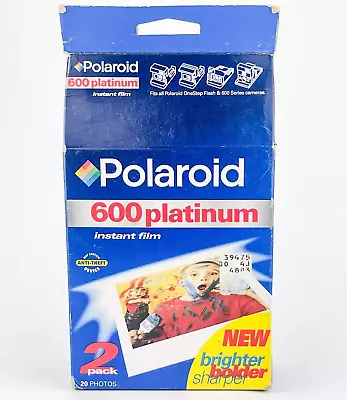 Polaroid 600 Platinum Instant Film 2 Pack 20 Photos Color OPEN BOX COLLECTIBLE • $18.95