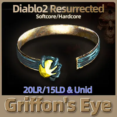 20LR 15LD Griffon's Eye Unique Diadem Defense 60 -Diablo2/II Resurrected D2R • $1.90