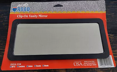New X2 Large Black Clip On Sun Visor Vanity Mirror Car Truck Auto RV TWO MIRRORS • $17