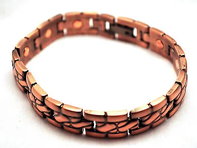 HANDSOME MENS 8.5 IN. COPPER ROPE HEALING MAGNETIC LINK BRACELET; For Pain! • $17.99