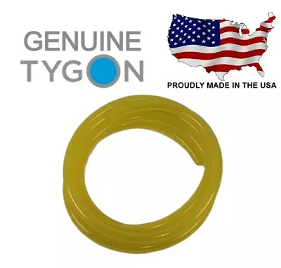 10' Genuine Tygon F-4040-A 1/8  ID X 1/4  OD Yellow Fuel Line USA Made AAG00007 • $18.49