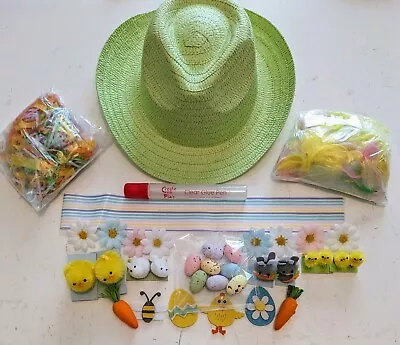 Easter Bonnet Kit Hat Feathers Tissue Paper Ribbon Felt Shapes Glue Kids Craft • £8.99