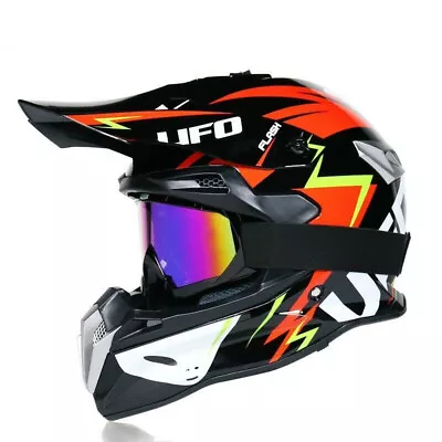 Full Face Motorcycle UFO Helmet Motocross Off Road Street Dirt Bike MX MTV - DOT • $54.90