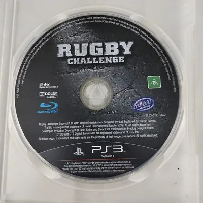 Wallabies Rugby Challenge - PS3 Playstation 3 Game (Disc Only) Tested & Working  • $7.95