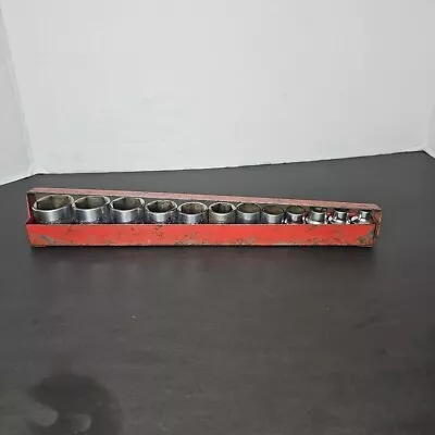 12 Pc.  MAC Tools Shallow Socket Set 3/8 Drive 6PT With Tray SAE 1/4 - 15/16” • $111.11