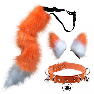 Cat Fox Wolf Ears Tails Choker Furry Halloween Costumes Cosplay Accessory Set • $19.95