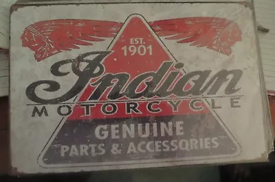 Indian Motorcycle Genuine Parts Tin Metal Sign MAN CAVE Brand New  • $10