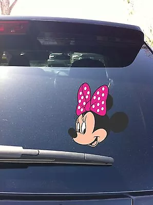 02-05 Minnie Mouse Bow Mickey Head Set Profile Car Window Vinyl Decal Sticker • $5