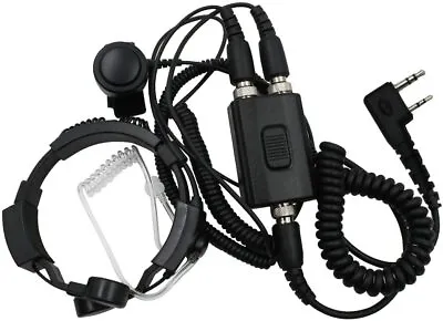 Military Police FBI Flexible Throat Mic Covert Acoustic Tube Earpiece Headset  • $55