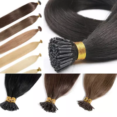 100% Real Remy Hair Indian I Tip Stick Tip Remy Human Hair Extensions CLEARANCE • $48.47