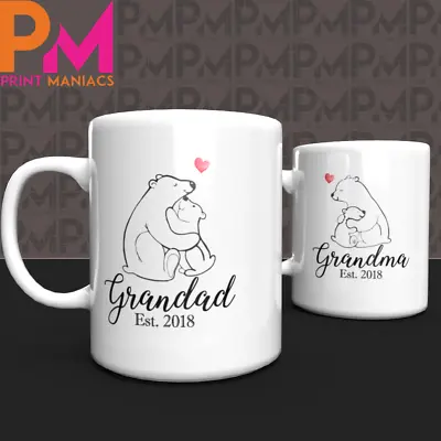 Mug Set Personalised Grandad & Grandma Mummy And Daddy His Her Present Gift • £9.49