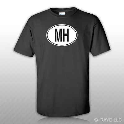 MH Marshall Islands Country Code Oval T-Shirt Tee Shirt Free Sticker Marshallese • $14.99