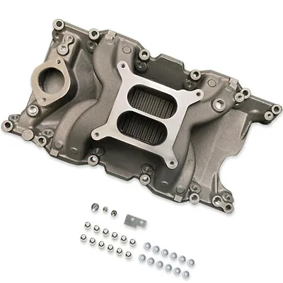 Satin Air Gap Dual Intake Manifold For Chrysler Mopar Small Block 360 1967-2003 • $139.68