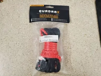 Brand New Quadrax 15-1201 Synth Winch Rope/cable 3/16 X 8ft - Red • $25.88