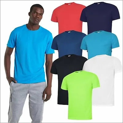 Uneek Mens Ultra Cool T Shirt Casual Gym Running Leisure Sports Breathable Tops • £6.17