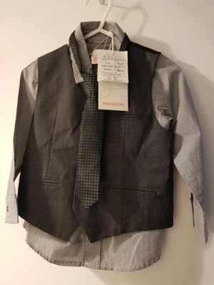 £11 • Buy Baby Boys Shirt/waistcoat Set 18-24 Months Monsoon
