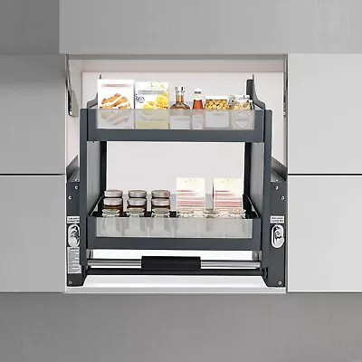 2-Tires 24  Pull Down Shelf Upper Kitchen Wall Cabinet Storage Organizer Cabinet • $199