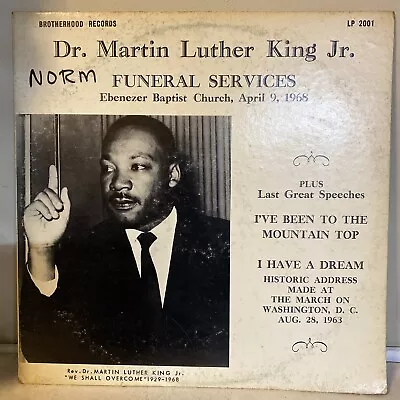 M Luther King Funeral Services Ebenezer Bapt Church April 9 1968 LP VGC+ L1 • $29.99