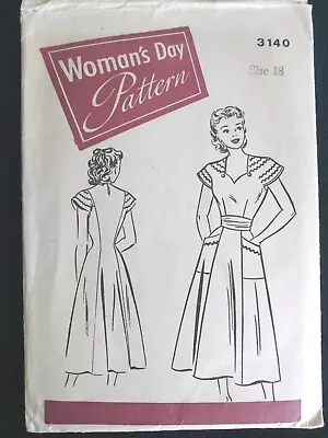 Vintage Sewing Women Day Pattern 3140  Sz 18 Dress • $9.99