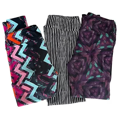 Set Of 3 LuLaRoe Womens Patterned Tall & Curvy Leggings • $16.99