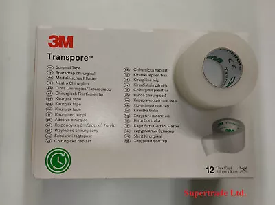 3M Transpore Medical Surgical Tape Plastic 2.5 Cm X 9.1 M Waterproof Best Price • £6.26