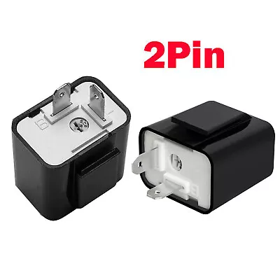 2×For Adjustable LED Flasher Relay Turn Signal Blinker Light Motorcycle 2Pin 12V • $666