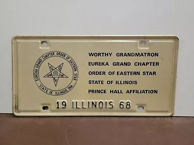 1968 Illinois Mason Eastern Star License Plate Tag UNIQUE • $99.99