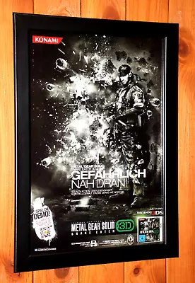 Metal Gear Solid 3 Snake Eater Konami N3DS Promo Small Poster / Ad Page Framed • $58.26