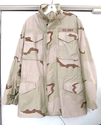 US Navy Military Field Jacket Coat Cold Weather Desert Camo Pattern-Siw S Long  • $59.95