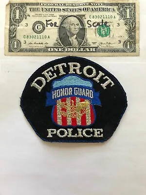 Rare Detroit Michigan Police Patch (Honor Guard) Un-sewn Great Condition   • $60.75