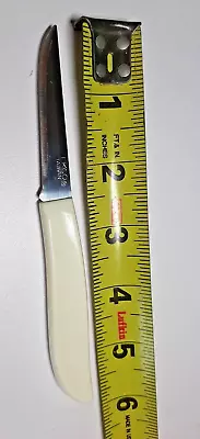 Vintage EKCO Paring Knife Taiwan Plastic Handle White • $10