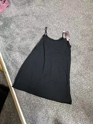 Black Lace Trim Slip/ Underskirt Marks And Spencer Size 18 • £10.11