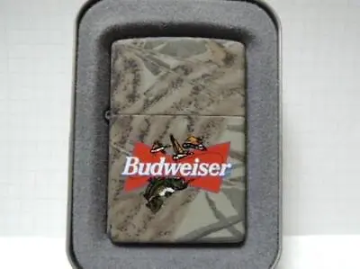 $175.99 • Buy Zippo Lighter Budweiser Real Tree Camouflage Made In 2000 Unused From Japan