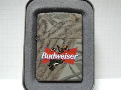 $175.99 • Buy Zippo Lighter Budweiser Real Tree Camouflage Made In 2000 Unused From Japan