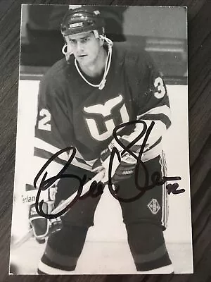 Vintage Hartford Whalers Brad Shaw Autograph Postcard • $11