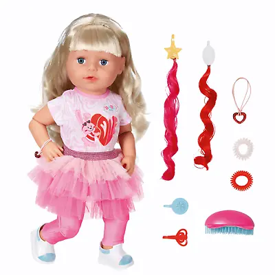 Baby Born Sister Play & Style 43cm Doll Toy For Boys And Girls With Accessories • £38.99