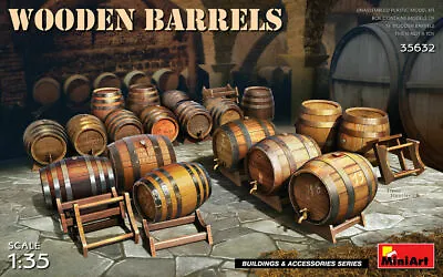 Miniart 1/35 Wooden Barrels (Buildings And Accessories) Scale Model UK MIN35632 • £12.16