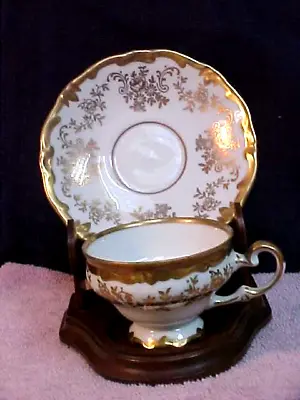 $35.95 • Buy Vintage Weimar Porzellan Gold Demitasse Teacup & Saucer
