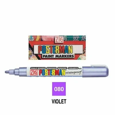 Zig Posterman Chalkboard Marker Pen 2mm Tip - Violet • £3