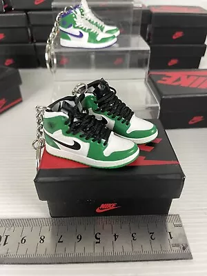 Air Jordan 1 Green/ White Mini Sneaker 3D Keychain Pack + ShoeBox • $26.99