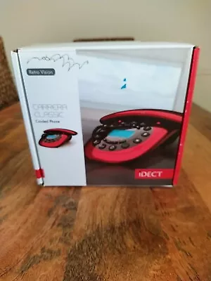 IDECT Carrera Classic Corded Phone With Caller Display Candy Apple Red Tested Vg • £14.99