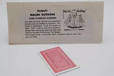 Vintage Collectible Berland's Malini Outdone Card Stabbing Magic Trick • $17.99