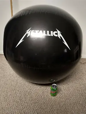 Large Inflatable Black Metallica 48  Beach Ball New In Sealed Bag Promo Concert • $24.99