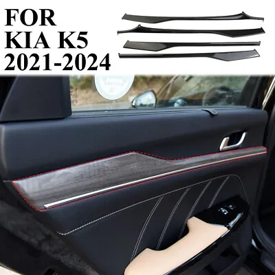 Carbon Fiber Style Interior 4-door Panel Decor Trim Cover For KIA K5 2021-2024 • $52.99