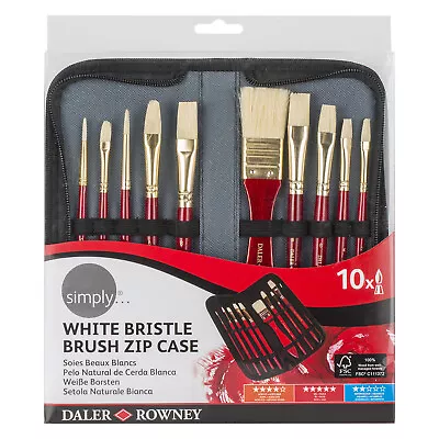 Daler-Rowney Simply Oil Brush Zip Case 10 Brushes 0-34-6-82-82-61  • £10