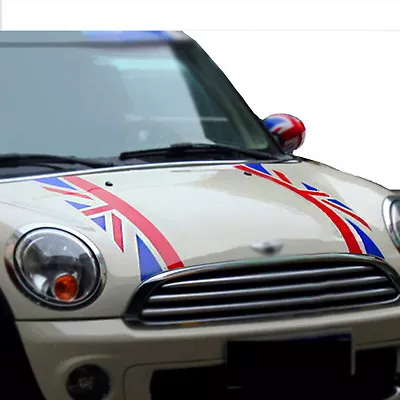 Union Jack Bonnet Stripes Car Hood Graphics Sticker Decal For Mini Cooper • $26.99