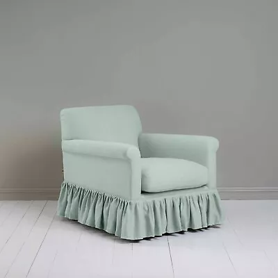 NiX Living - Curtain Call Armchair Sofa - Upholstered In Laidback Linen Sky • £1851.50