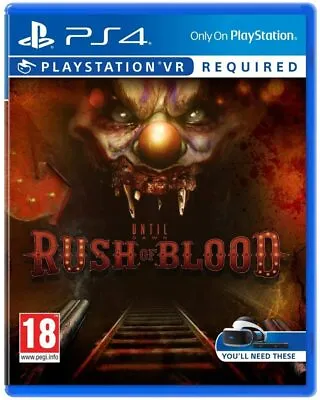 Until Dawn Rush Of Blood (VR Required) Playstation 4 PS4 EXCELLENT Condition • $50.35