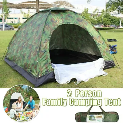 2Person Outdoor Hiking Camping Tent Waterproof UV Protection Family Tent Instant • £19.89