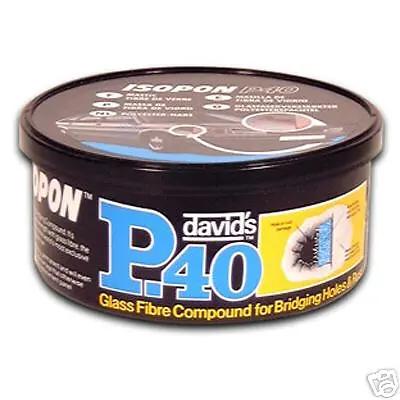 Davids Isopon P40 Fibre Glass 250ml Car Body Repair Etc • £13.91